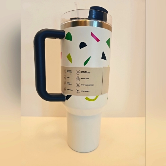 NWT Stanley Cup 40oz The Flowstate Quencher H2.O Tumbler Confetti Terazzo White - Picture 3 of 6